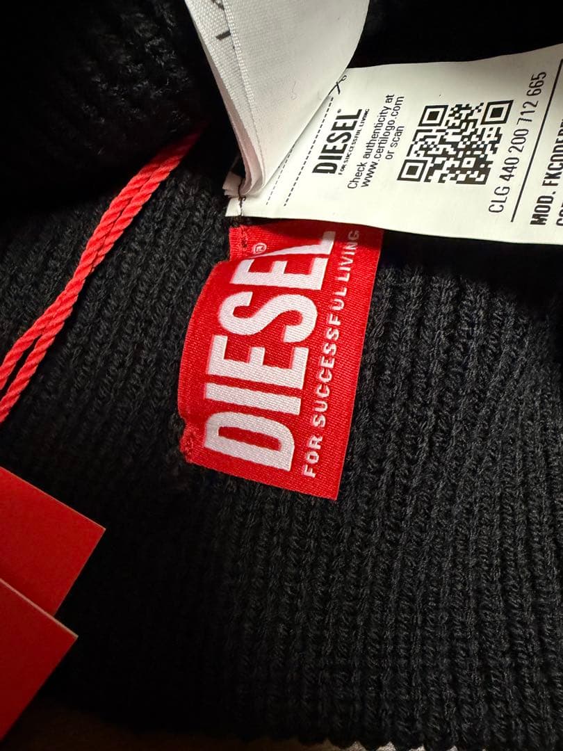 ディーゼル DIESEL ニットビーニー ニット帽 ニットキャップ