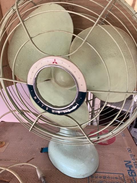 ヴィンテージ昭和家電／三菱扇風機／箱付／指定場所での引き取り限定