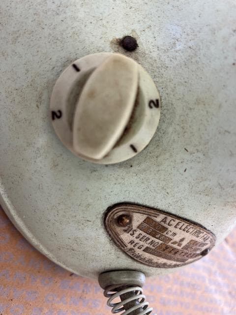ヴィンテージ昭和家電／三菱扇風機／箱付／指定場所での引き取り限定