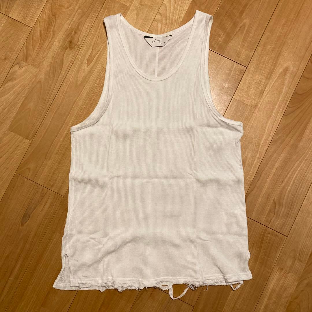 トップス ANCELLM DAMAGE WAFFLE TANKTOP