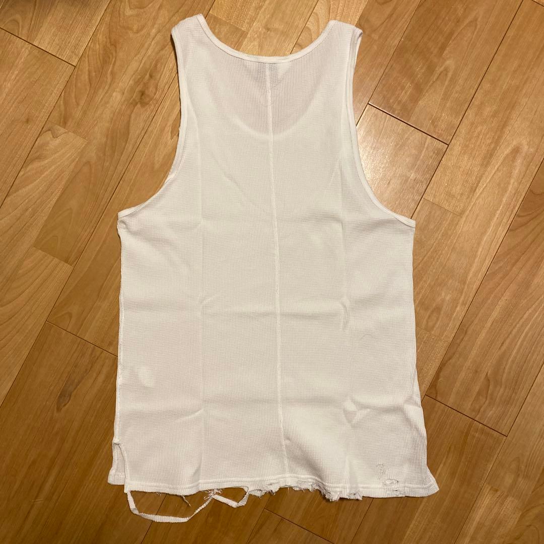 トップス ANCELLM DAMAGE WAFFLE TANKTOP