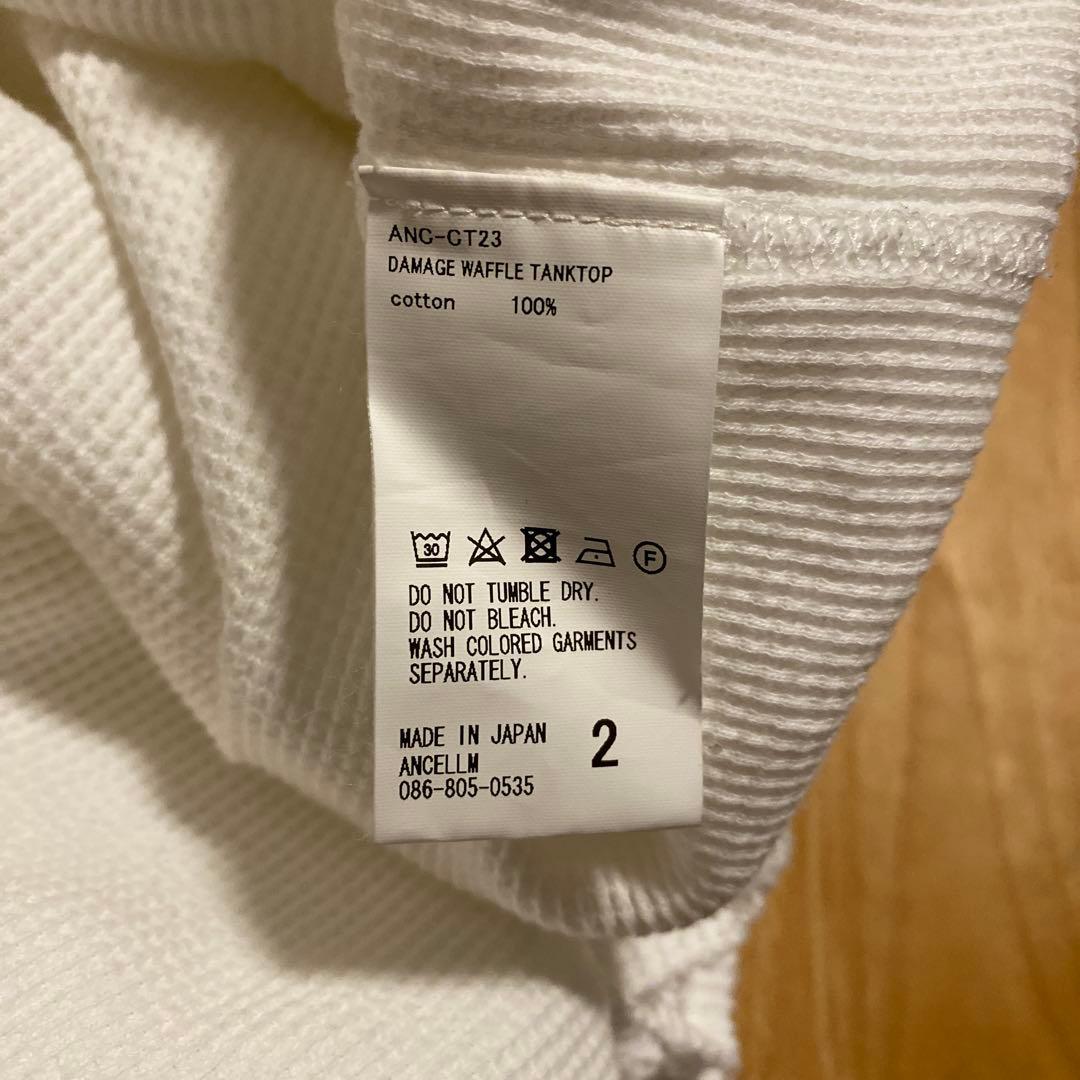 トップス ANCELLM DAMAGE WAFFLE TANKTOP