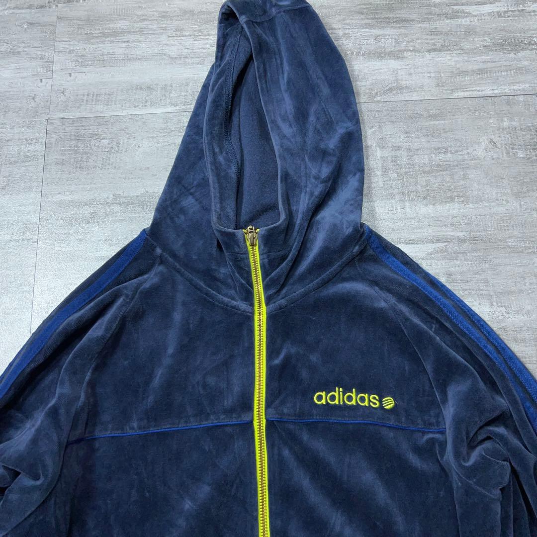 美品 y2k Adidas ベロア ジャージ 上下 トラックジャケット セットL