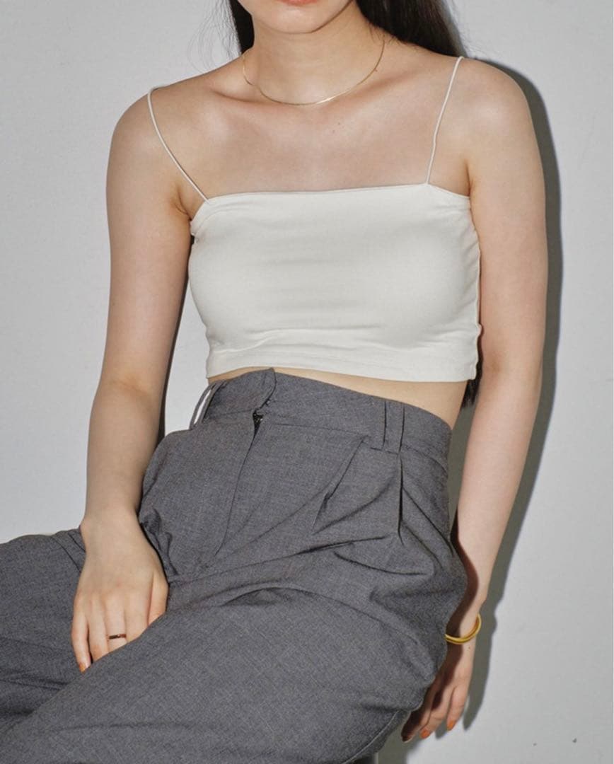 TODAYFUL Cupin Flatseam Bratop カップ付ベアトップ