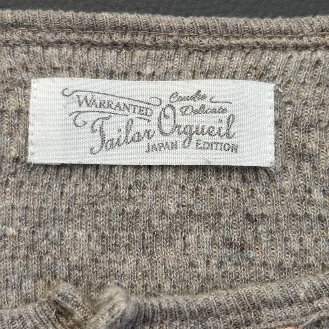 【日本製】 Orogueil ヘンリーネック　サーマルロンT ワッフル L