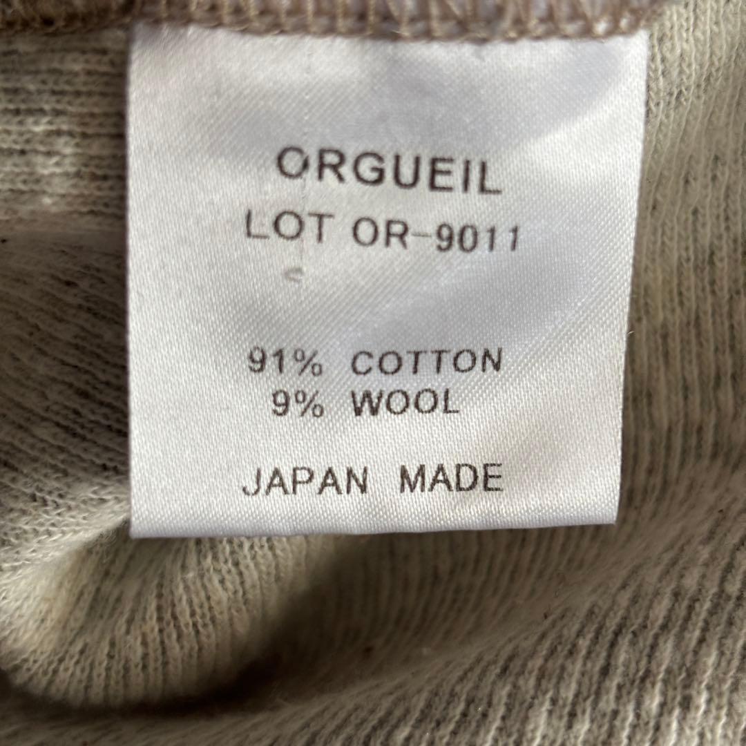 【日本製】 Orogueil ヘンリーネック　サーマルロンT ワッフル L