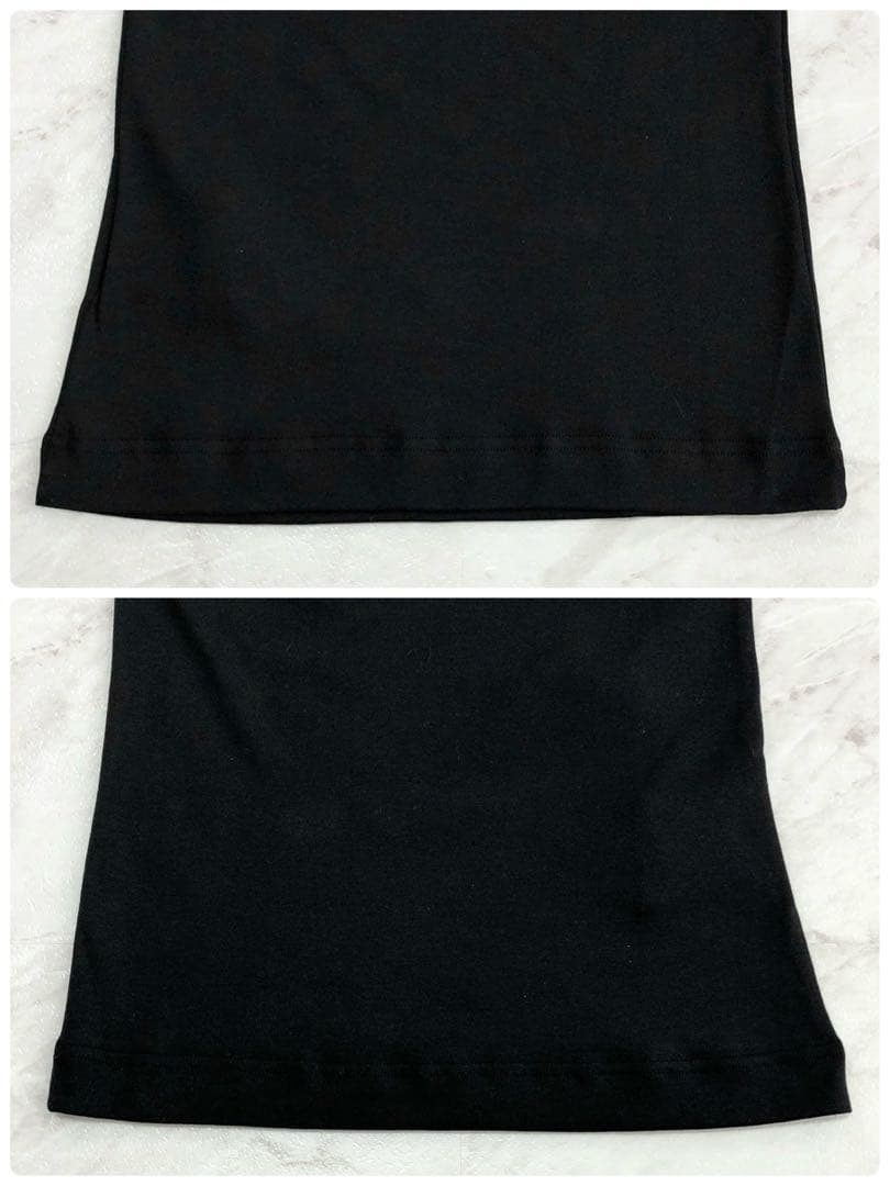 【未使用級】ドルチェ&ガッバーナ ビジュー Tシャツ 襟ロゴ ブラック 38
