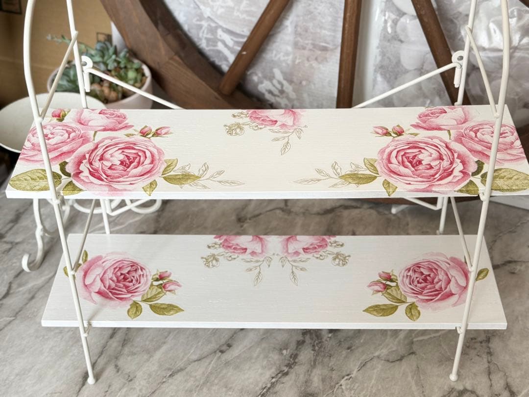 オーバル型プランター※ 鉢カバー※ BOX※キッチンシェルフ※デコパージュ薔薇
