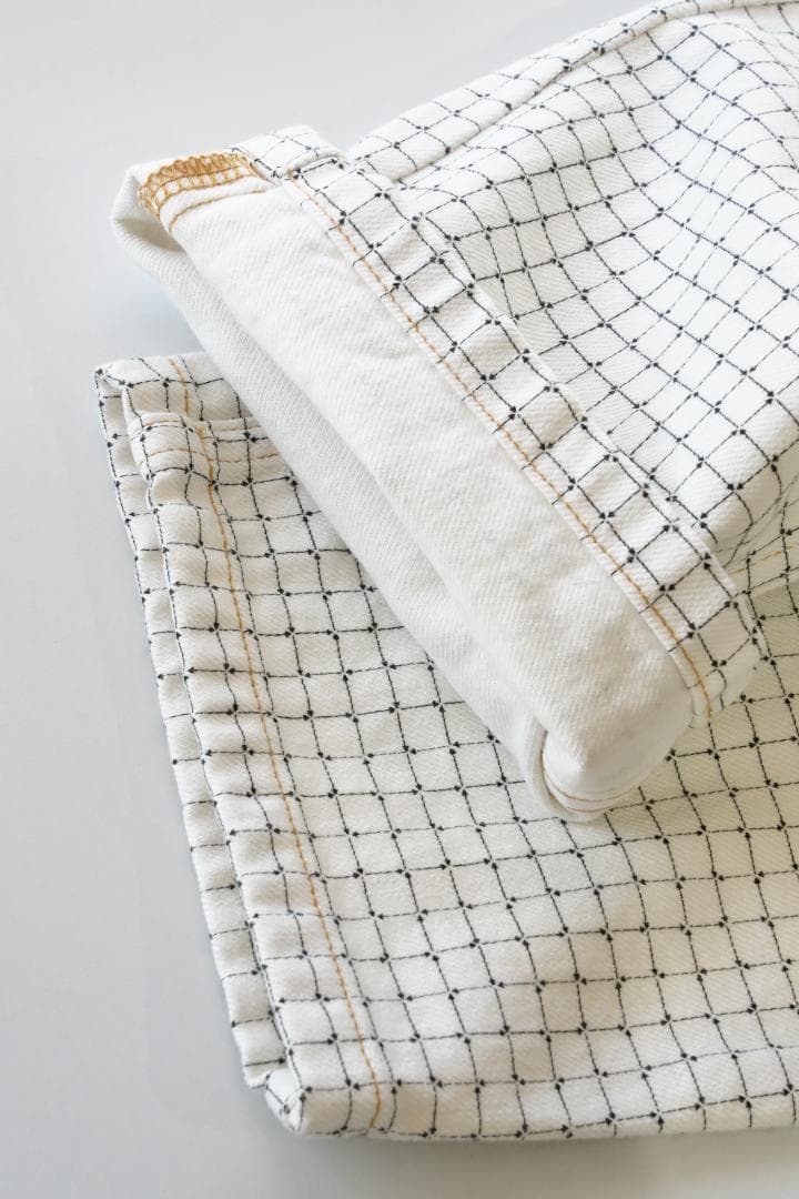 C.E 24SS WHITE GRID CHECK PANTS 白 M 未使用