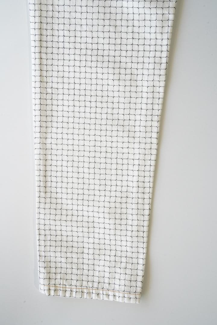 C.E 24SS WHITE GRID CHECK PANTS 白 M 未使用