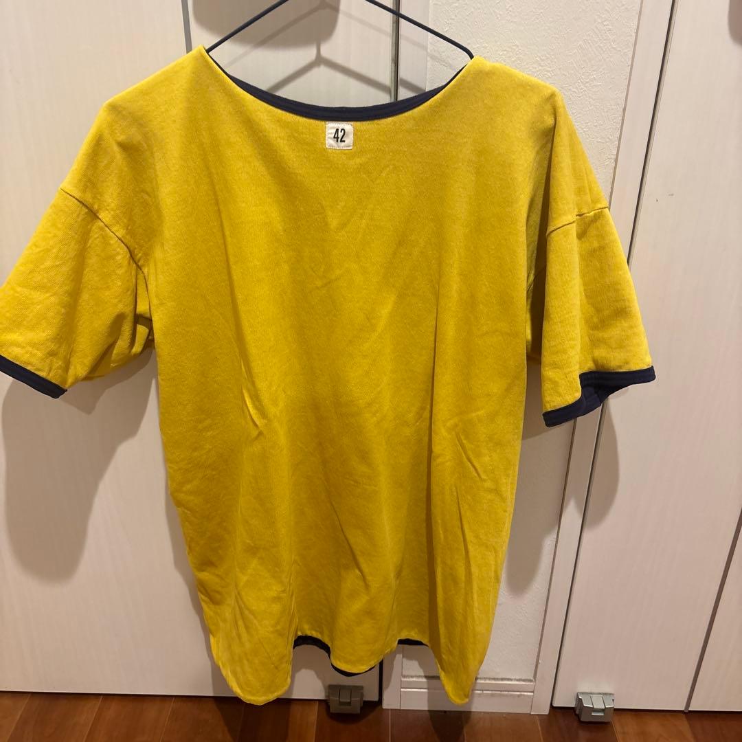 TCB jeans リバーシブル イエロー ネイビー Tシャツ 42