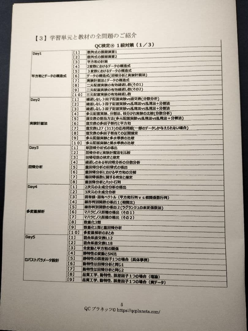 【ＱＣ塾】ＱＣ検定®１級対策講座（２／３）　を販売します。