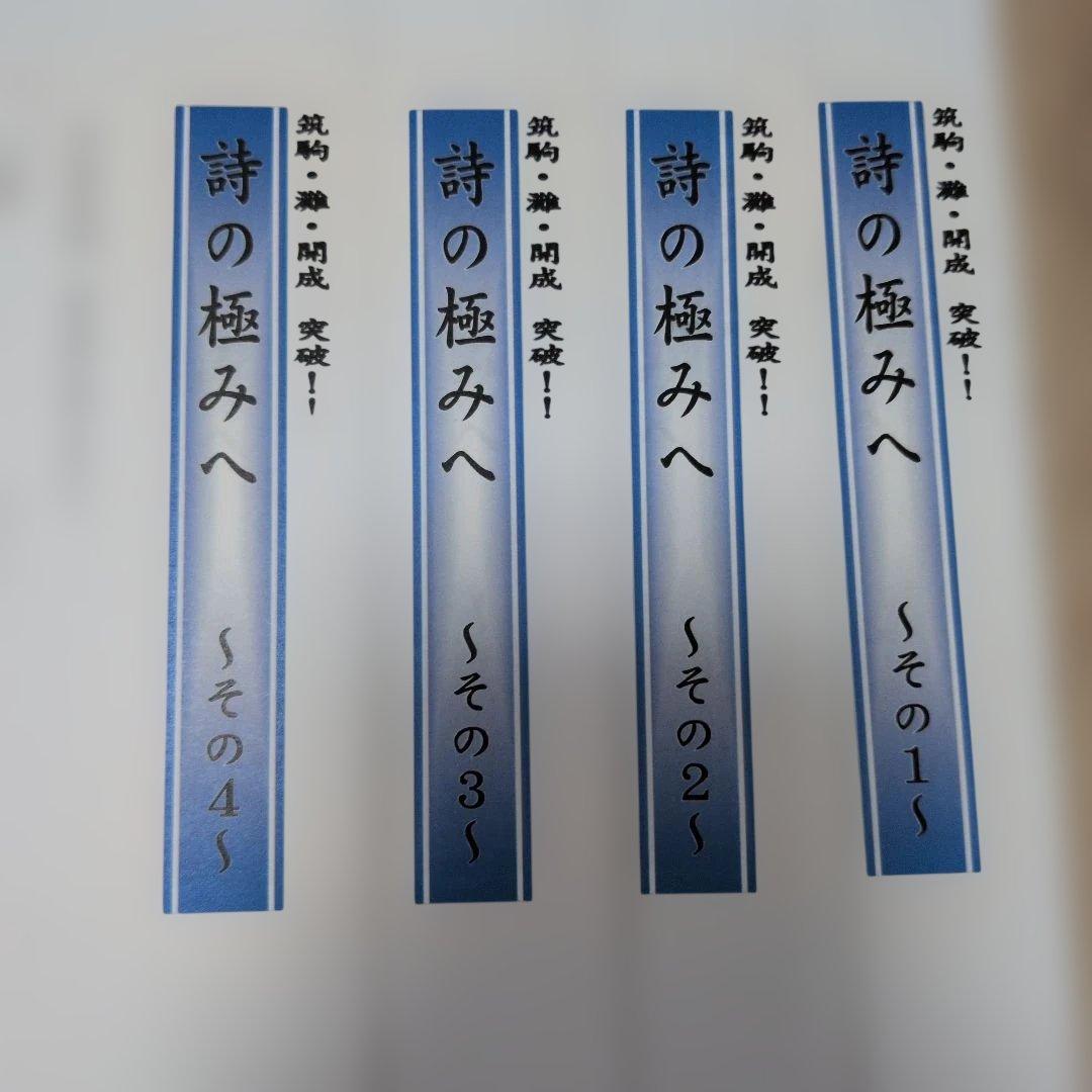 ［超貴重］中学受験筑駒必須　詩の極みへシリーズ14問