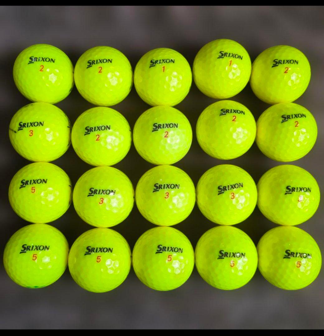 うっちゃん　Srixon 蛍光イエロー ゴルフボール セット