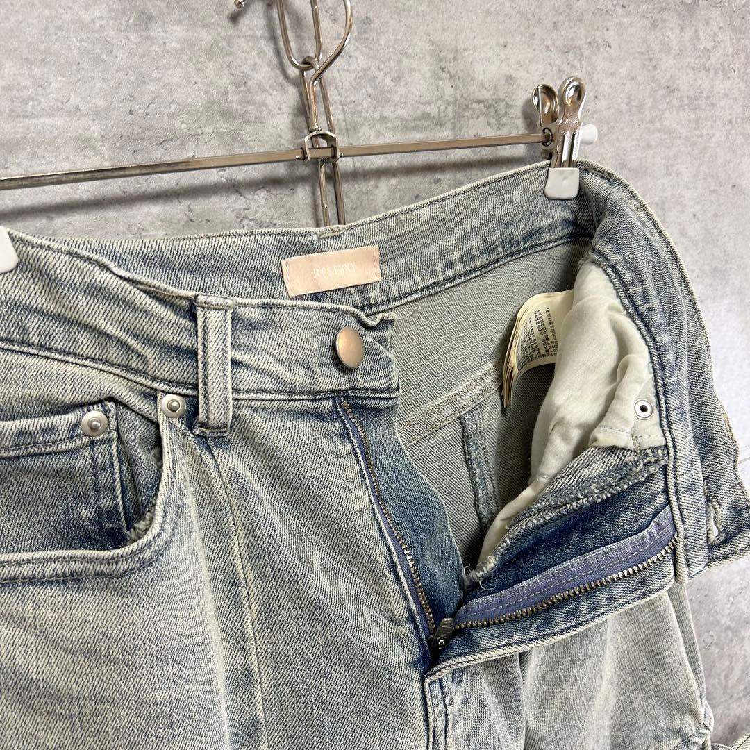 RESEXXY カットアウトリボンデニムパンツ S ブーツカット 人気　フレア