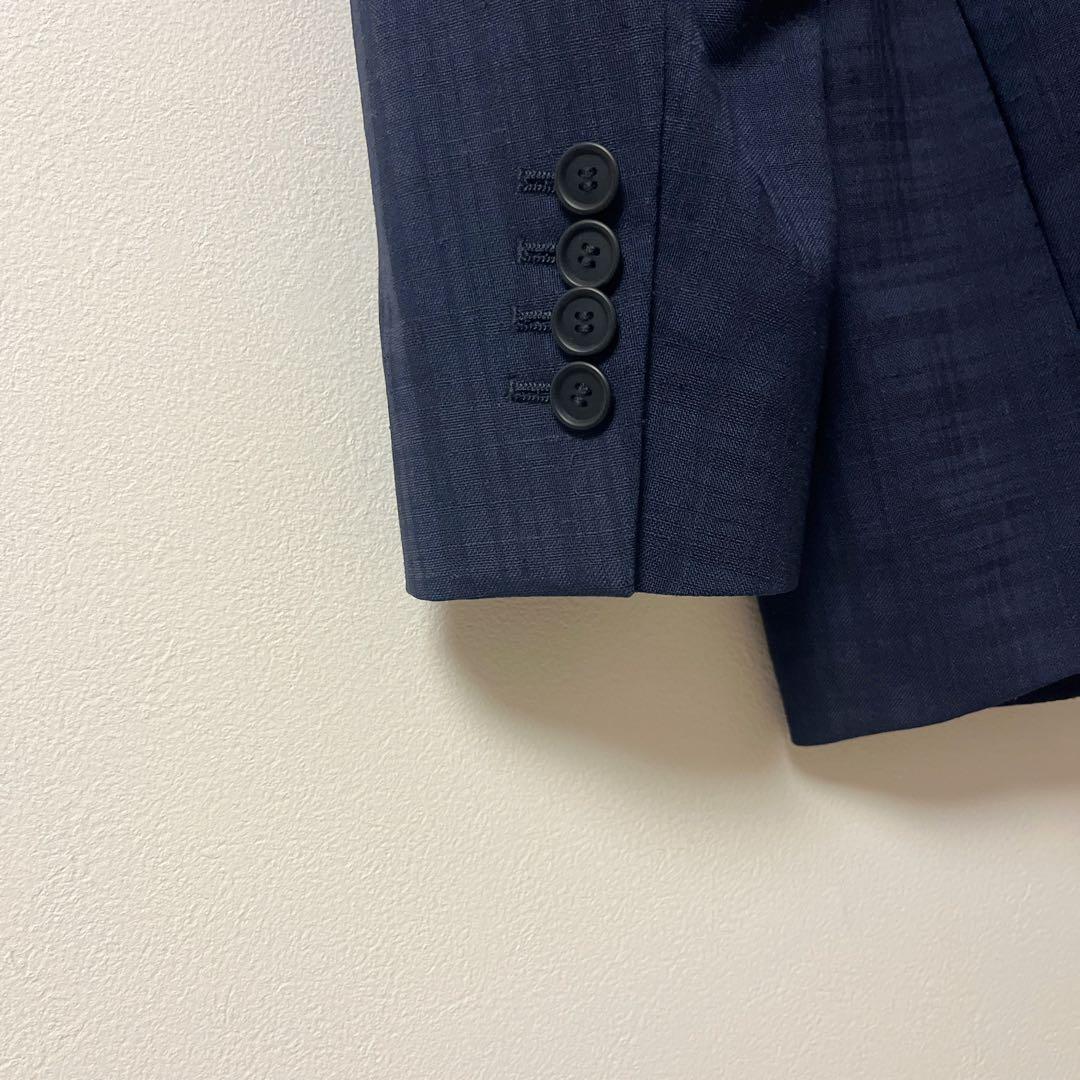 イレーヴ　テーラードジャケット　レディース　0　ダブルブレスト　絹　紺　スーツ