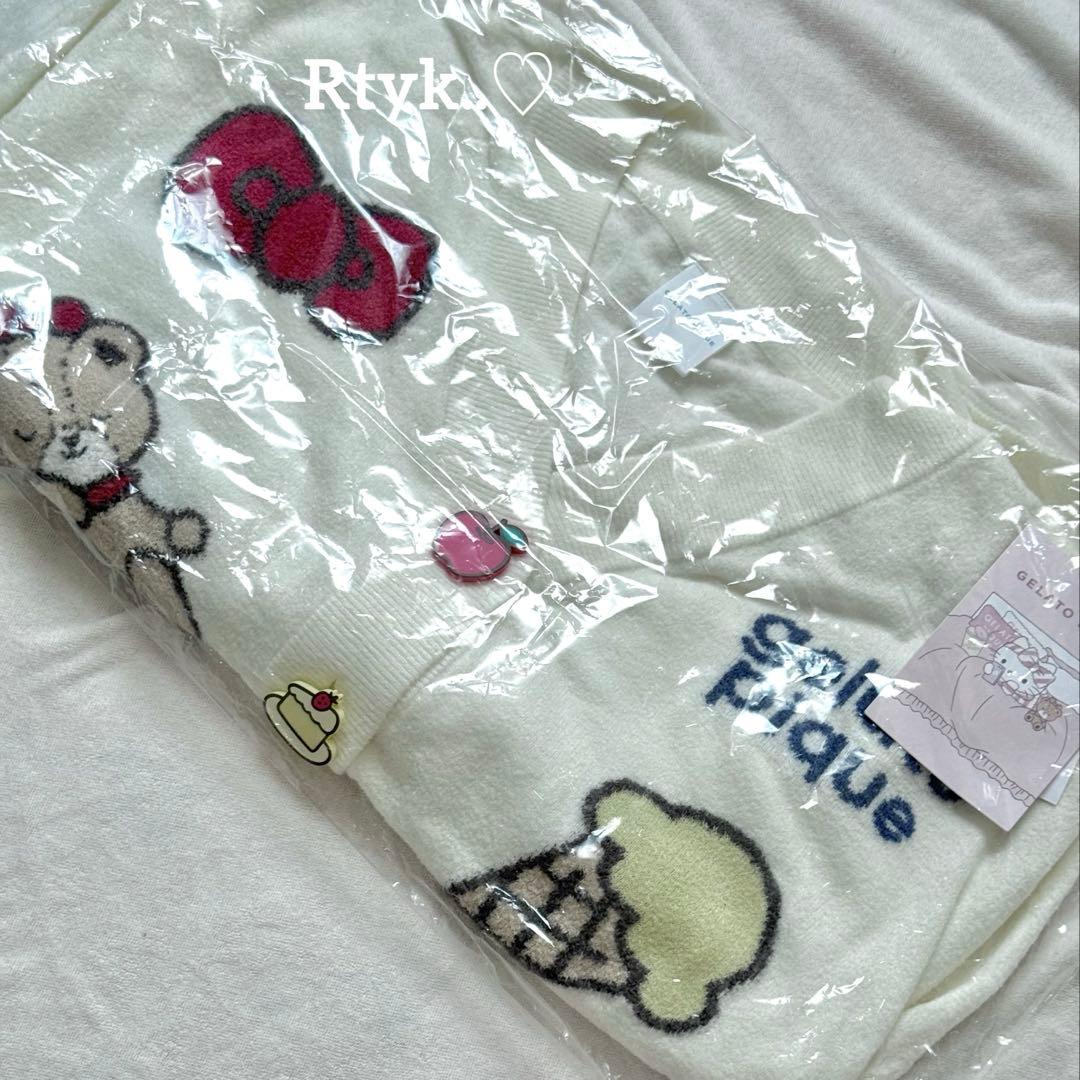 限定 SANRIO ジェラートピケ コラボ スムーズィーカーディガン 白