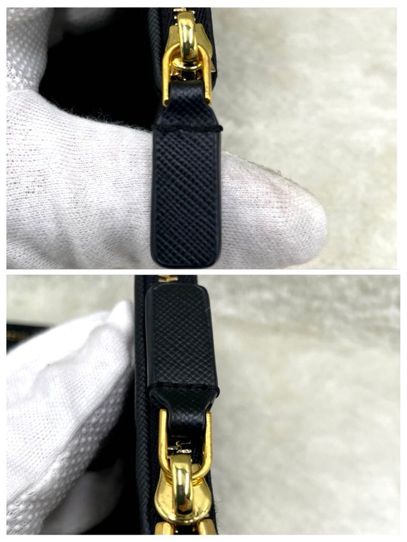 美品 マルニ MARNI 3つ折り 財布 フラップスクエアウォレット ブラック