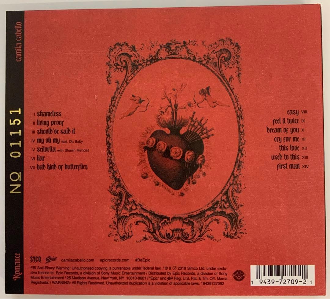 美品限定ジャケ“Romance” Camila Cabello