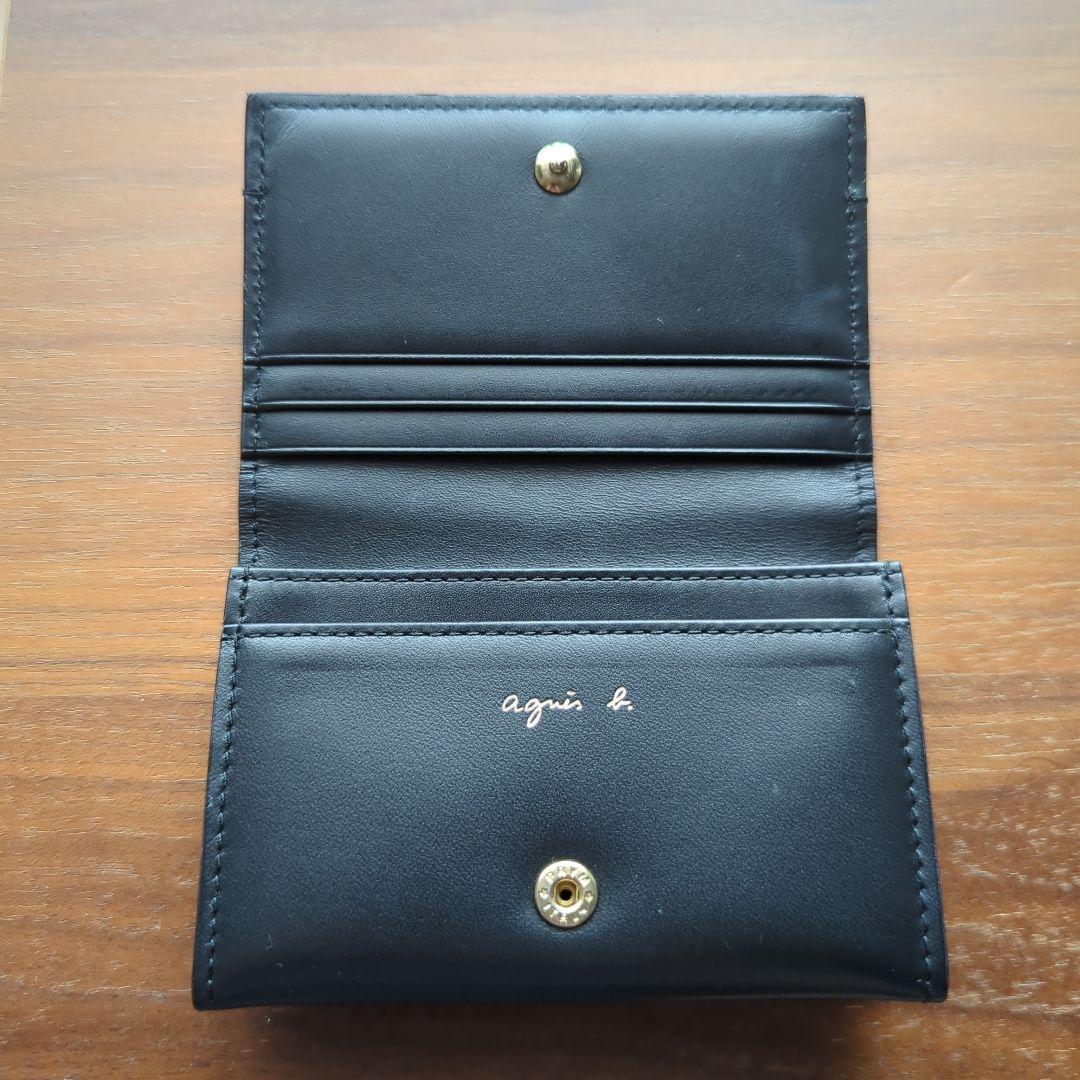 agnès b. ブラックレザー名刺入れ