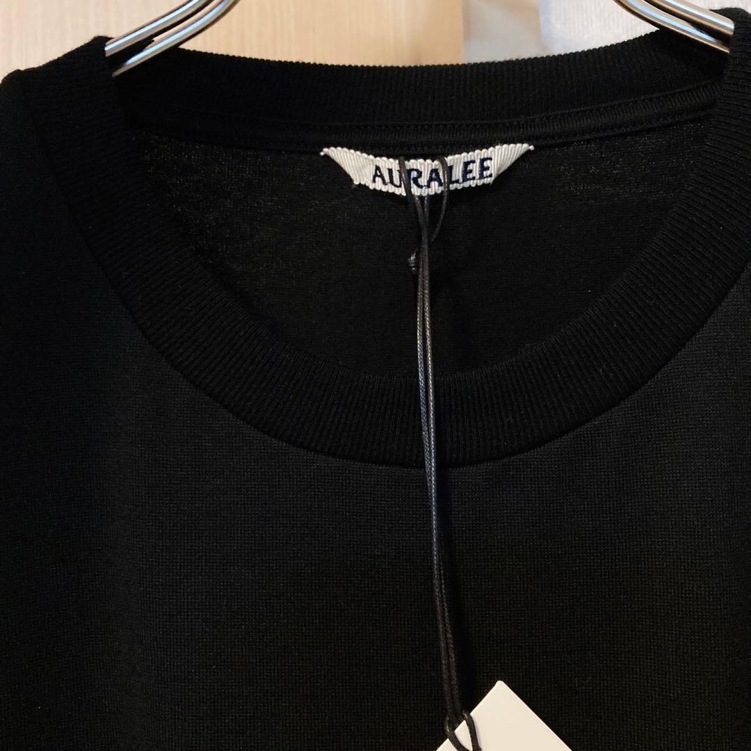 25SS Auralee ラスタープレーティング Tシャツ ブラック ホワイト