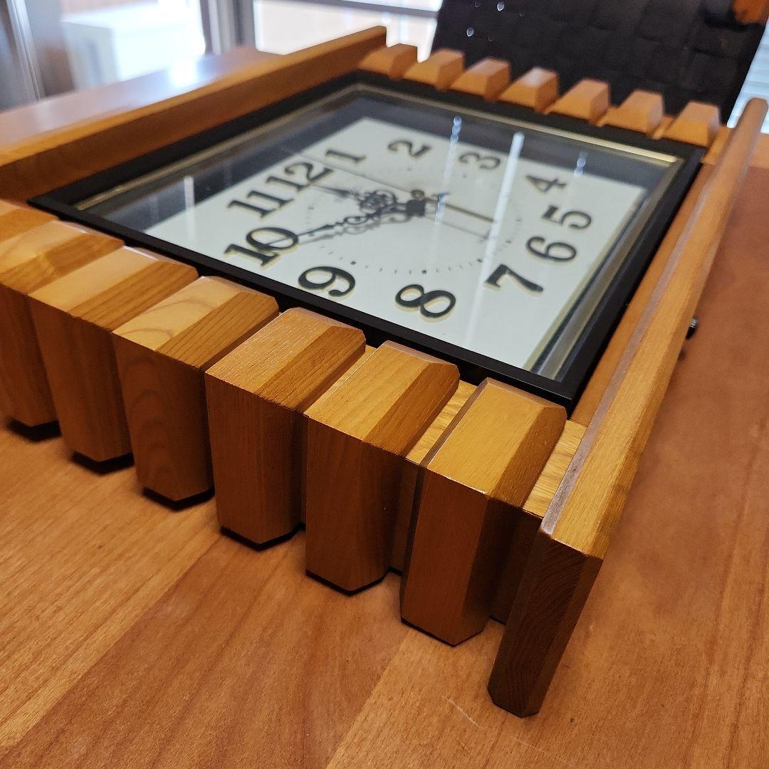 SEIKO　セイコー　木製フレーム 掛け時計 クォーツ式　柱時計ナチュラルウッド