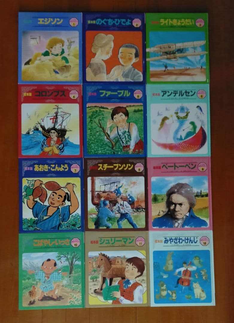 こども　伝記　ものがたり　チャイルド社　絵本版　偉人　歴史　人物　セット　20冊