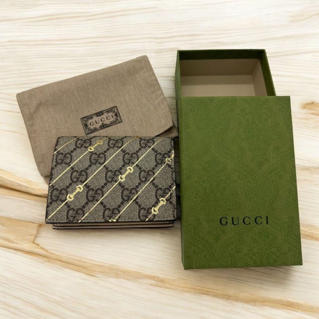 GUCCI グッチ GGホースビット バイフォールド ウォレット 二つ折り財布