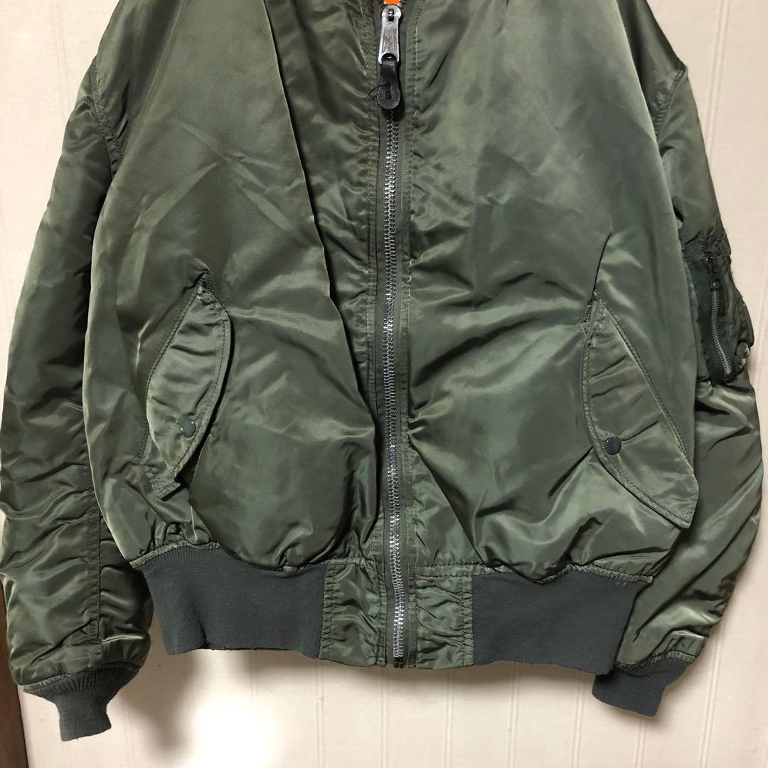 美品 USA製 80s ALPHA USAF MA-1 フライトジャケット XL