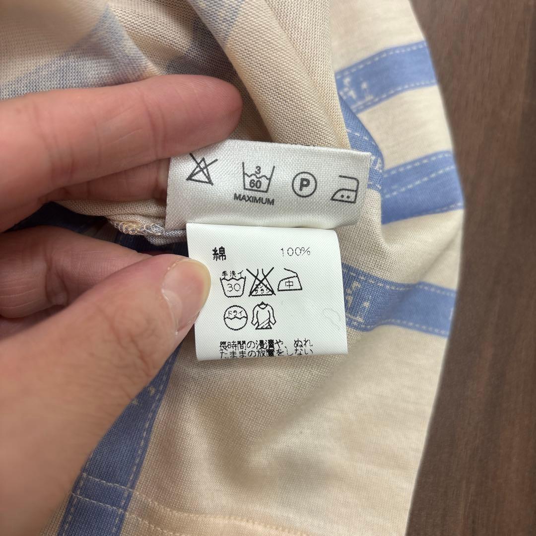 HERMES エルメス マルジェラ期 ボルデュック柄 Tシャツ リボン