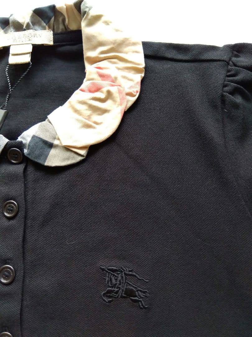 【新品・タグ付き】Burberry バーバリーブラック半袖ポロシャツ　M サイズ