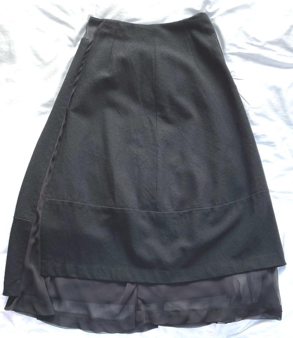 COMME des GARÇONS　ウールとオーガンジーのスカート