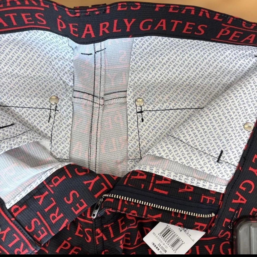 ☆新品☆ PEARLY GATES ストレッチパンツ M ブラック/レッド