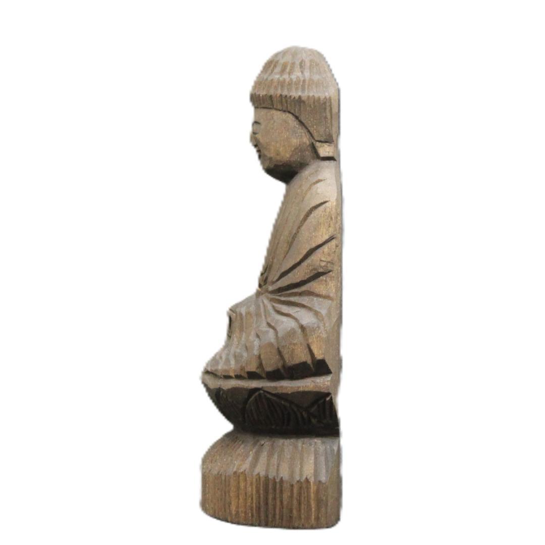 受注製作：阿弥陀如来坐像(15cm)仏像 円空仏 摸刻 木彫（納期14日）