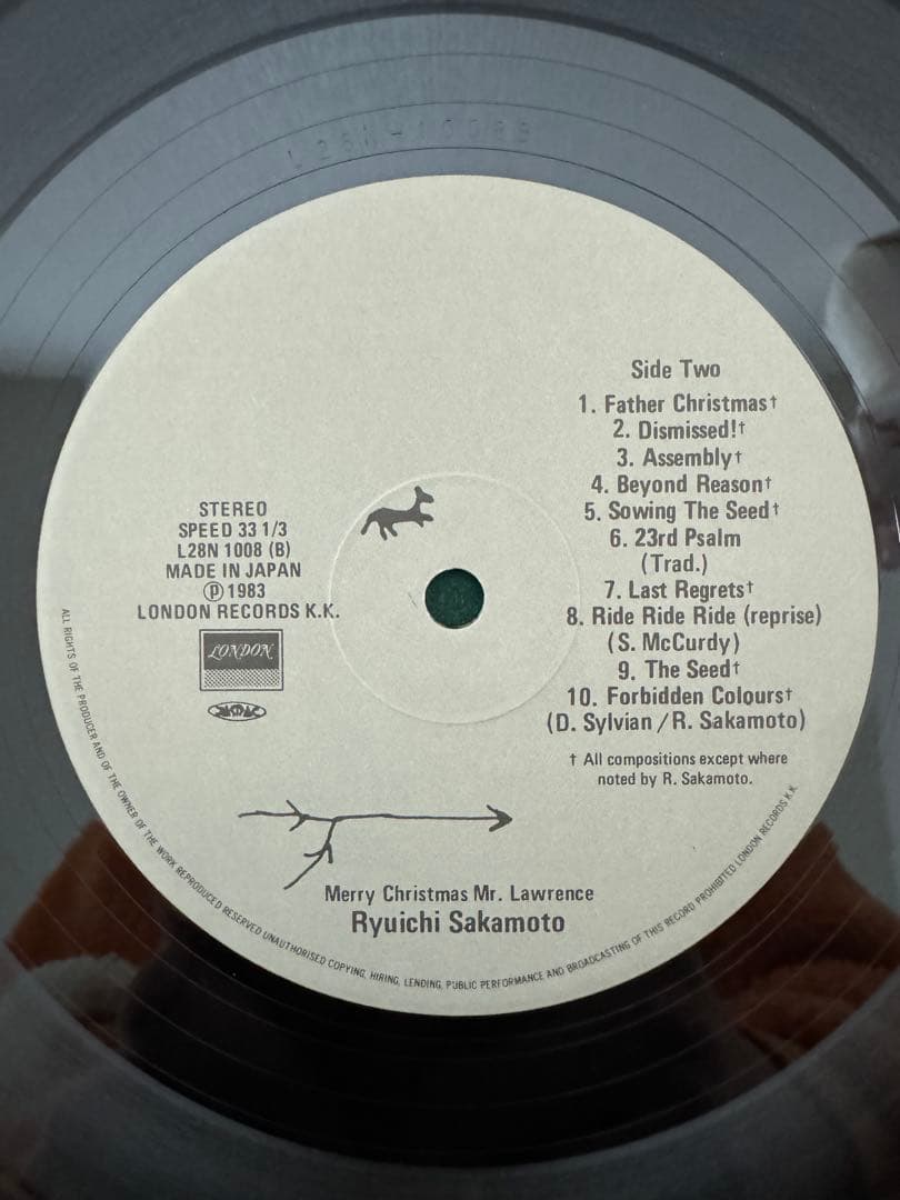坂本龍一　RYUICHI SAKAMOTO レコード　帯付き　盤極美品　orig