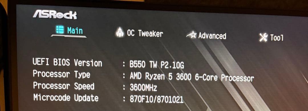 Ryzen 5 3600 ASRock B550 TW CPUマザーボードセット