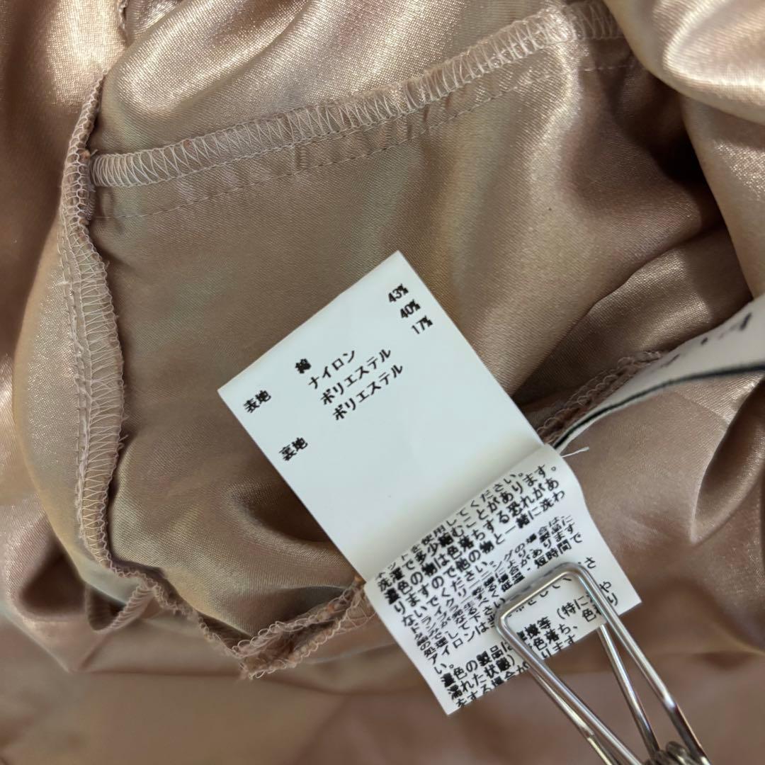 ANAYI アナイ コットン　総レース　ワンピース　36 ベージュピンク　S
