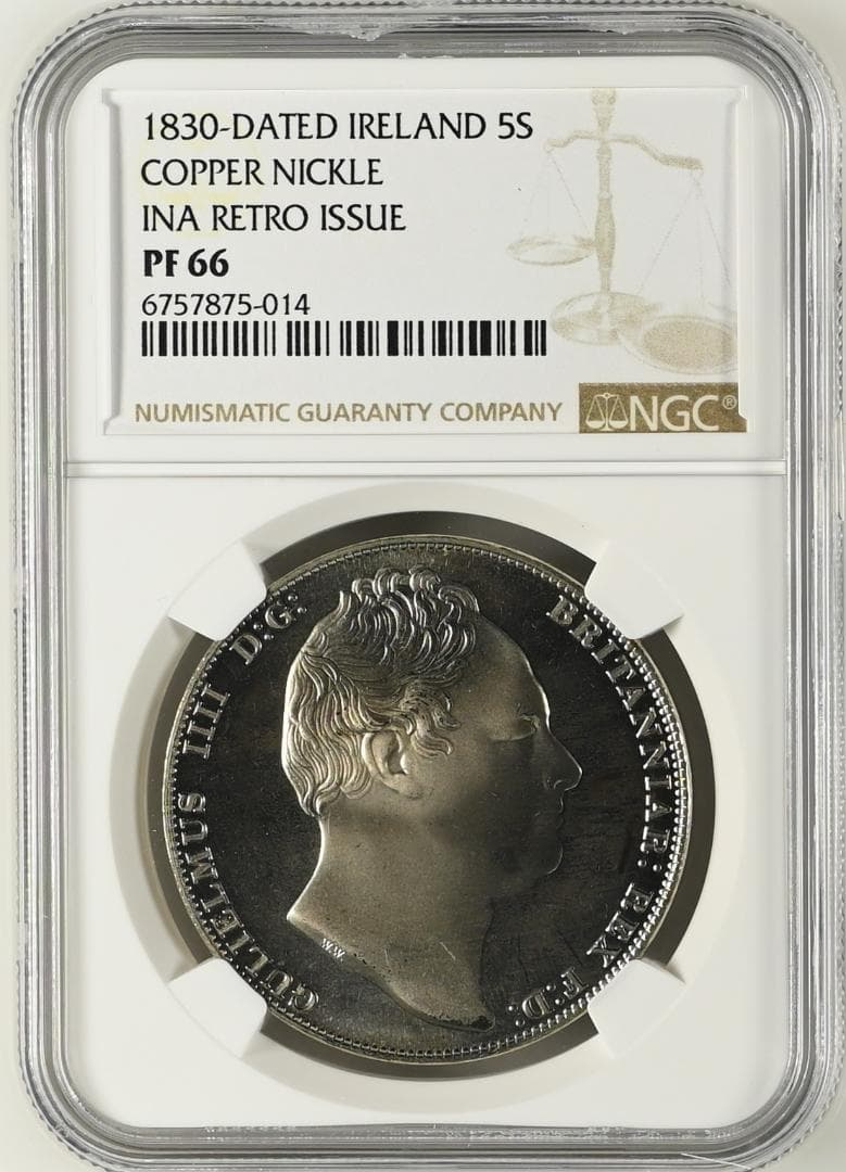 希少極美品　NGC-PF66　アイルランド ウィリアム4世 　1830
