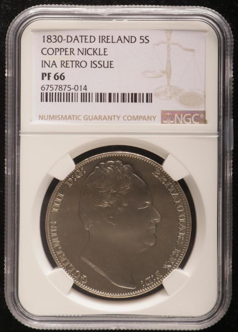 希少極美品　NGC-PF66　アイルランド ウィリアム4世 　1830