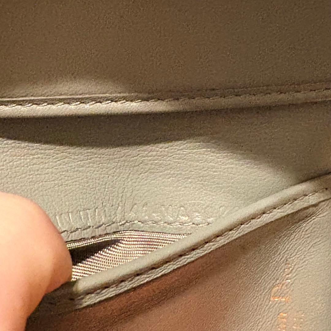 Christian Dior 三つ折り財布 グレー　中古