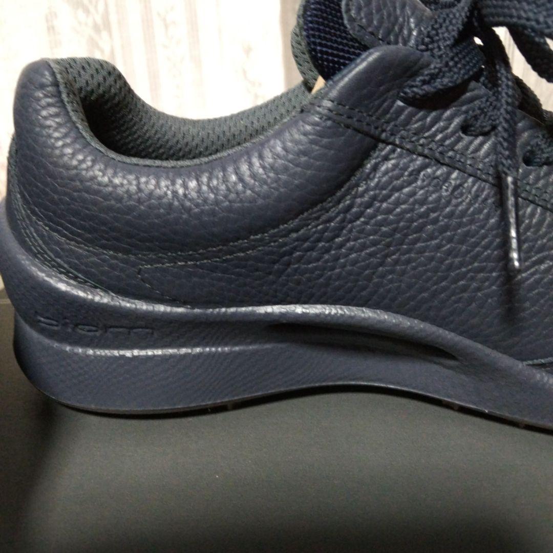 ECCO ネイビー レザー スニーカー