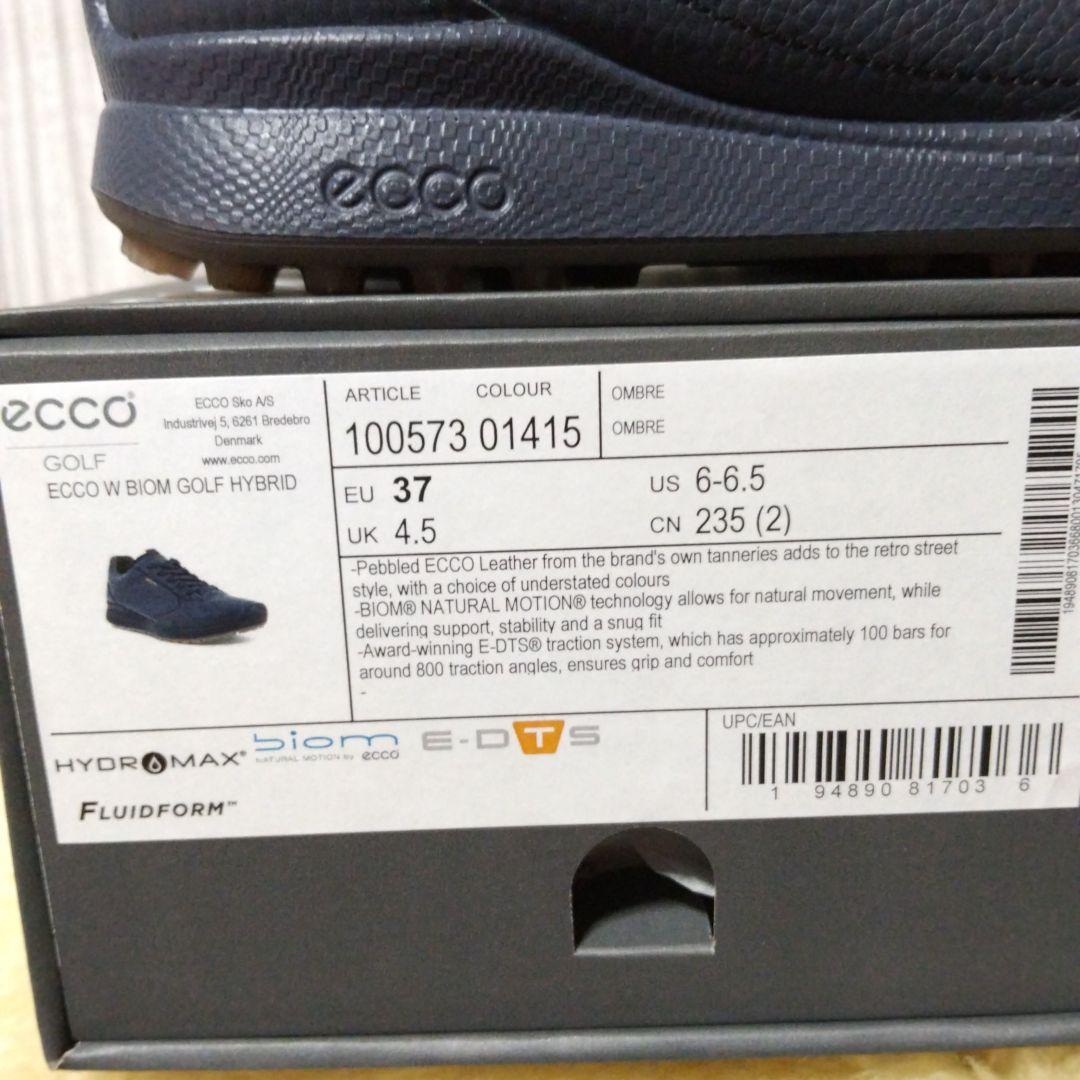 ECCO ネイビー レザー スニーカー