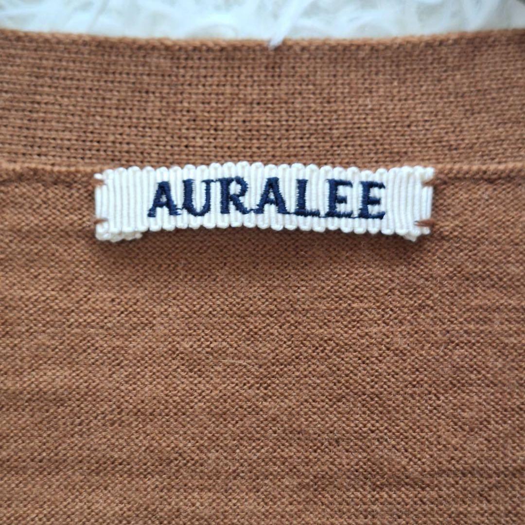 AURALEE✨オーラリー カーディガン カシミヤ混 Vネック ブラウン