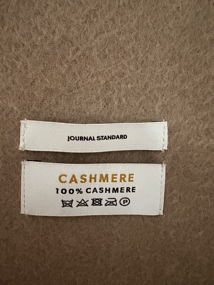 ジャーナルスタンダード☆カシミヤ大判マフラー☆ベージュ