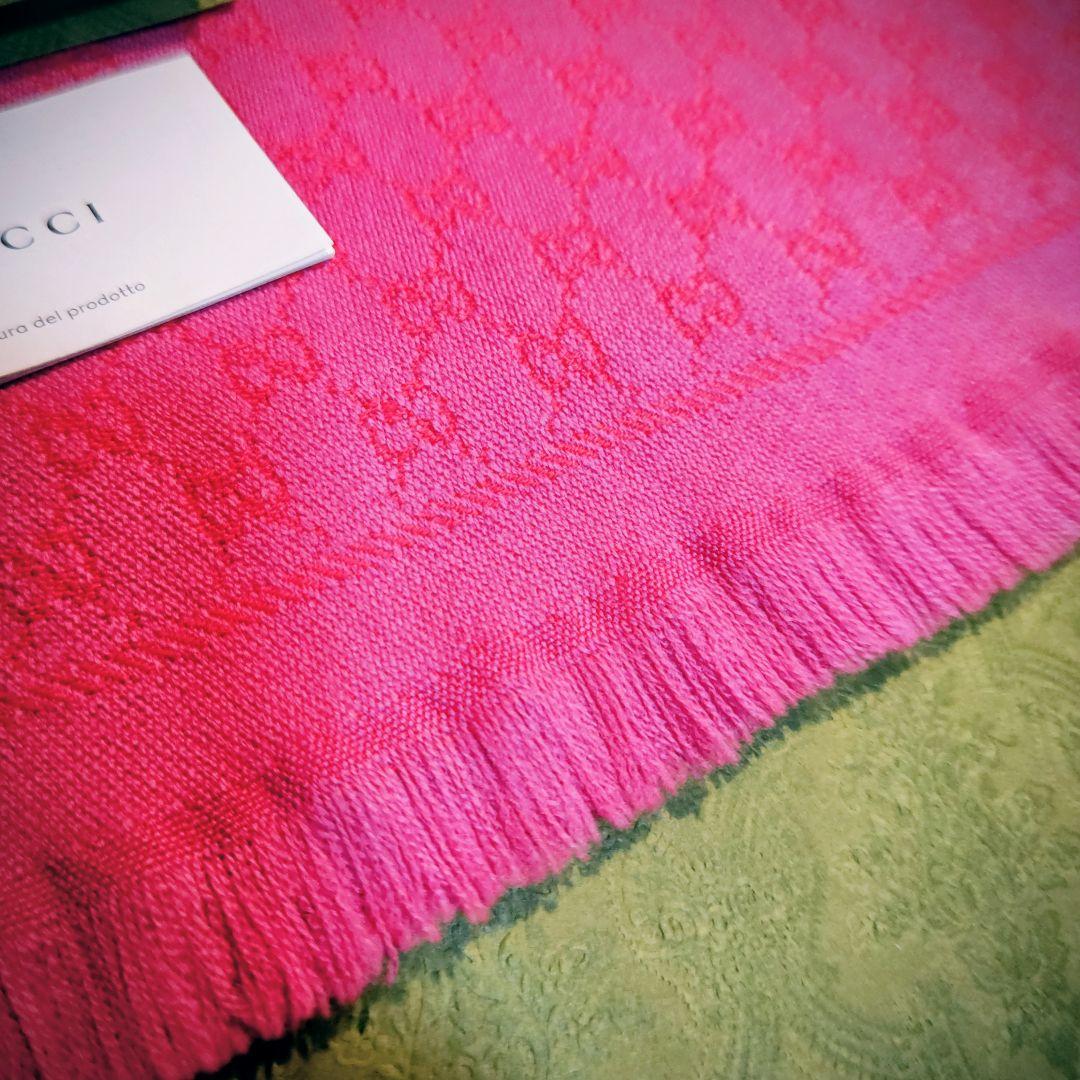 ❤美品箱付き❤GUCCI マフラー ストール ショールスカーフ❤ピンク❤
