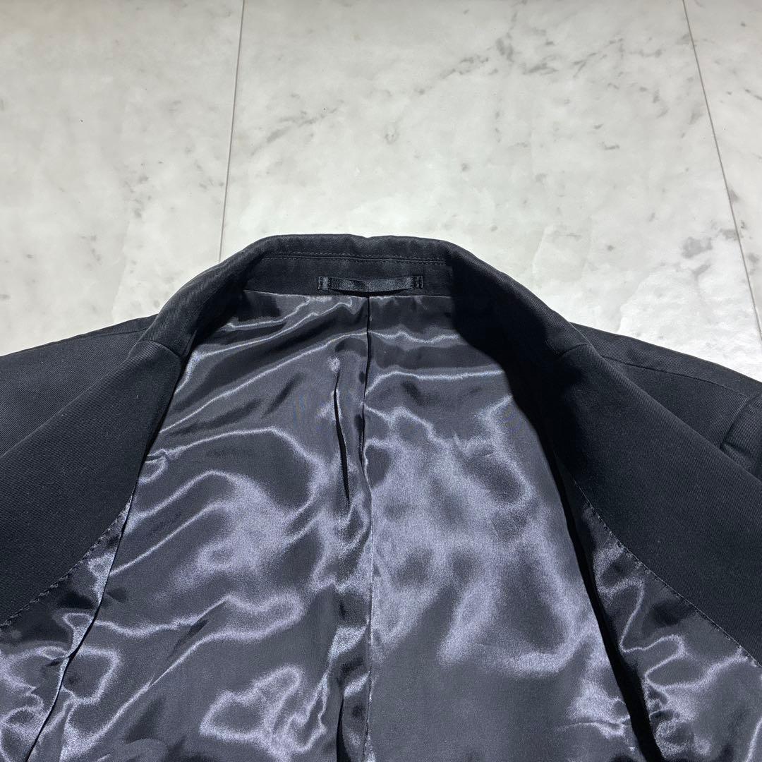 未使用品/ L ラコステ　テーラードジャケット　パイピング　カシミヤ　黒　白