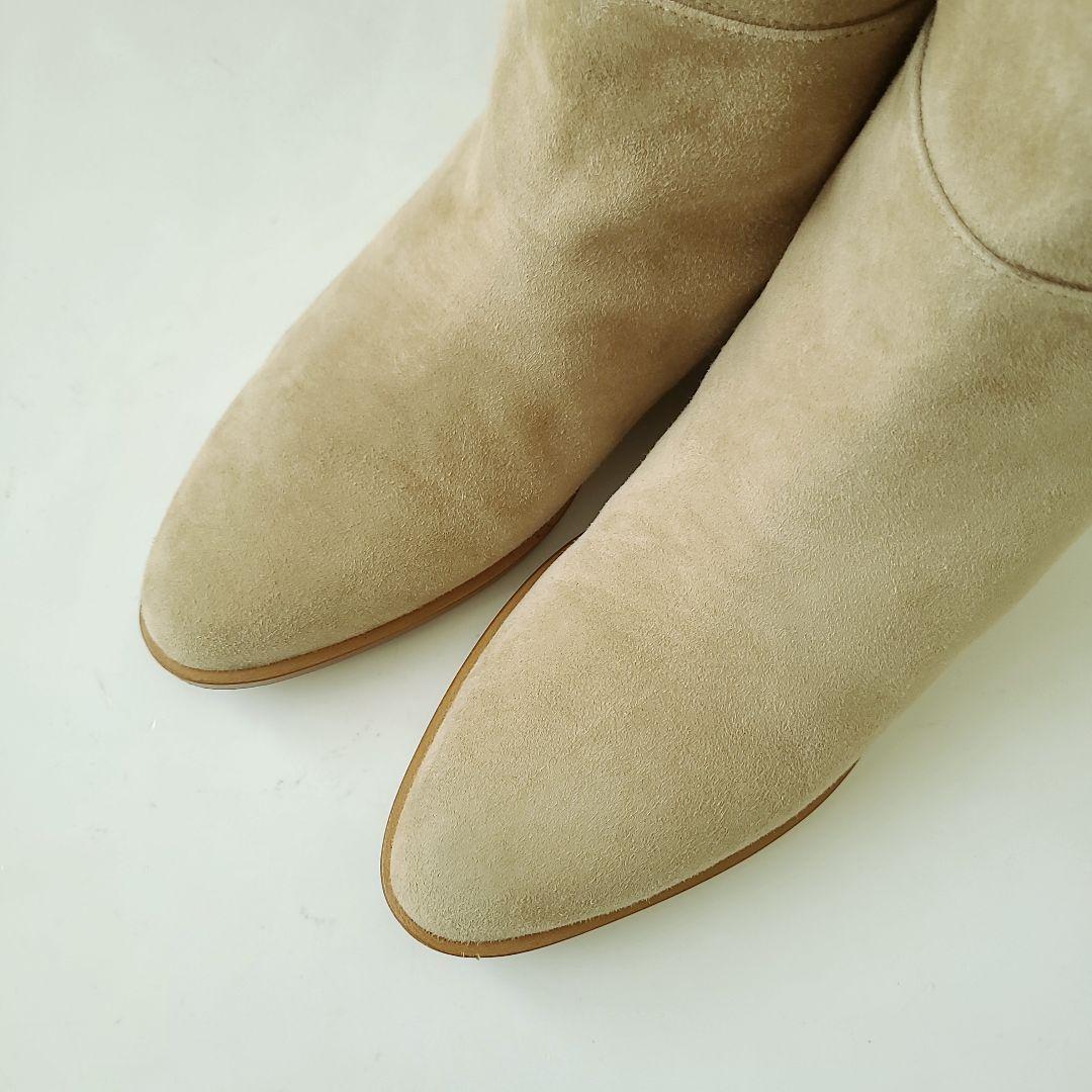BRENTA ブレンタ　スウェード フラット ロングブーツ 38