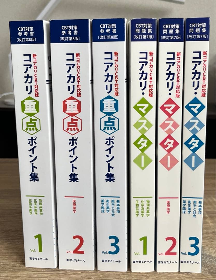 コアカリ重点ポイント集 コアカリマスター 第8版 第7版 6冊セット