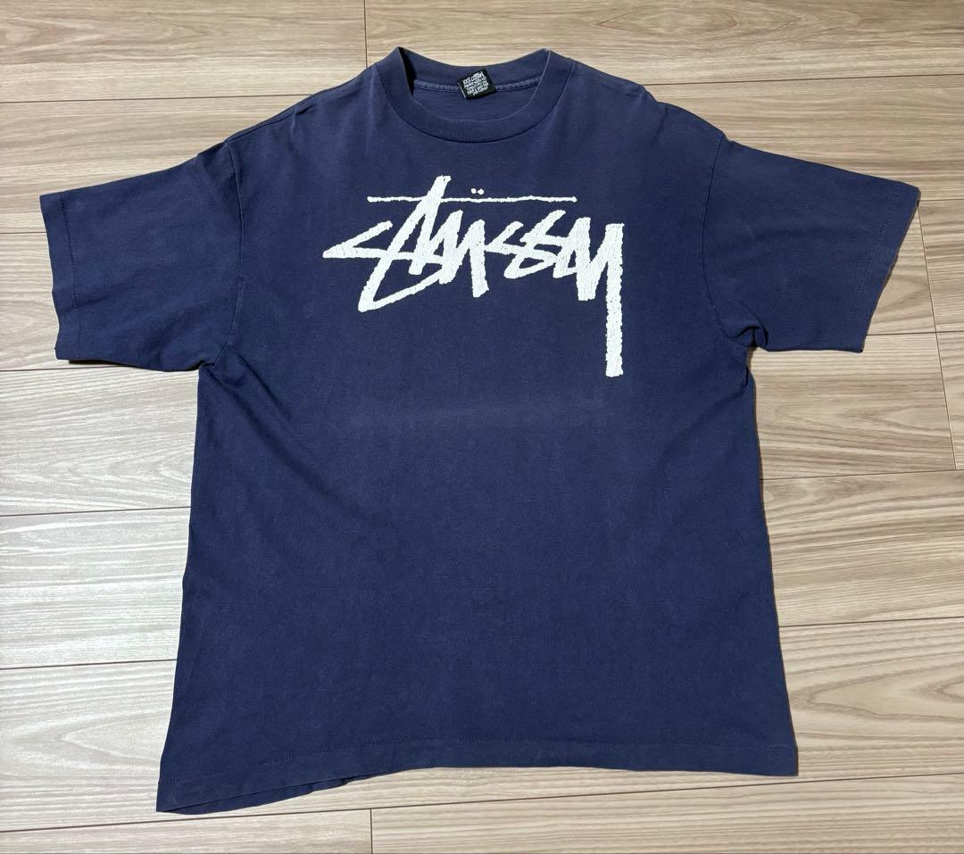 90sOLDSTUSSY黒タグstocklogo OLDSKOOLCREW XL