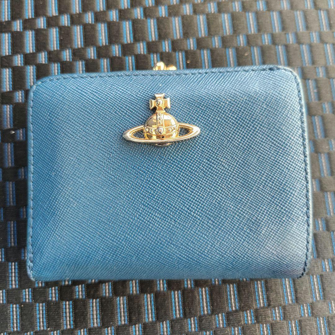 Vivienne Westwood 2つ折り財布 がま口 ターコイズブルー